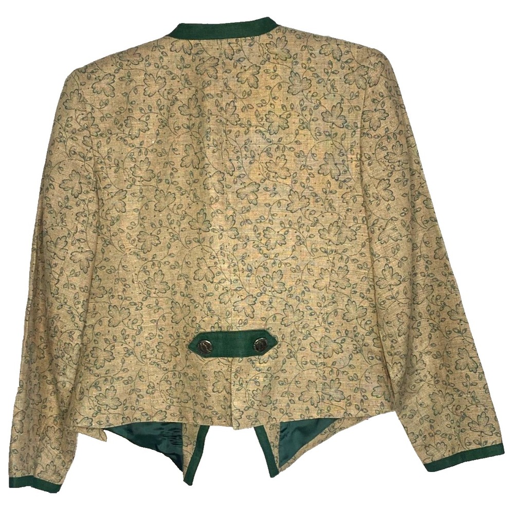Vintage Trachtenmoden Alpentraum linen blend blazer size 38/US 8 german bohemian - Picture 7 of 8